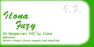 ilona fuzy business card